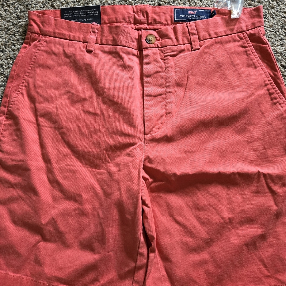Vineyard Vines Men's Red Flat Front Shorts